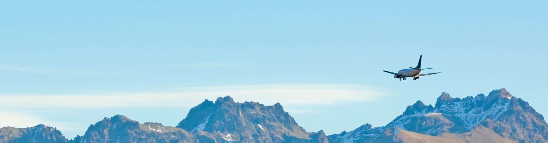 Aircraft over mountains